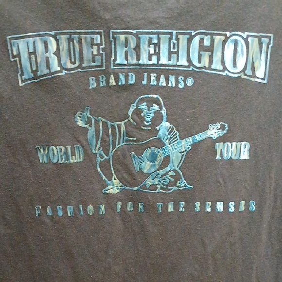 Mens XL True Religion Blue Short Sleeve Tee Classic Casual - Picture 3 of 5